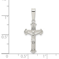 Sterling Silver Polished Crucifix Pendant