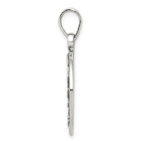 Sterling Silver Polished Antique Finish Cancer Horoscope Pendant