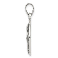 Sterling Silver Polished Antique Finish Sagittarius Horoscope Pendant
