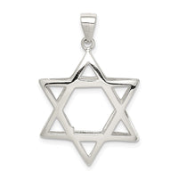 Sterling Silver Puffed Star of David Pendant