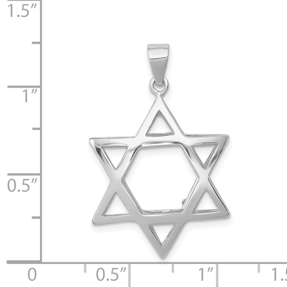 Sterling Silver Puffed Star of David Pendant