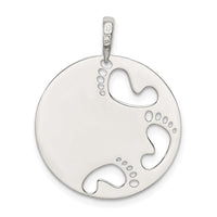 Sterling Silver Polished Me & Mom Pendant
