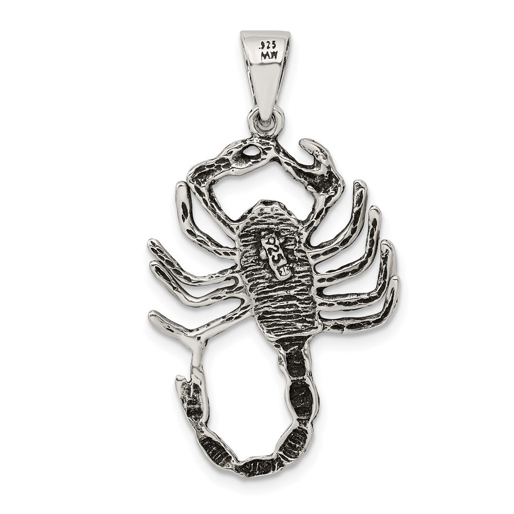 Sterling Silver Antiqued Scorpion Charm