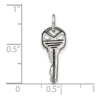 Sterling Silver Antiqued Key Charm
