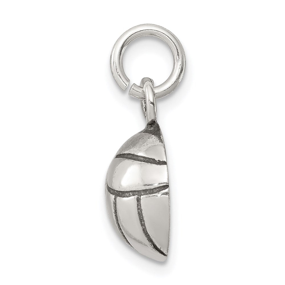 Sterling Silver Antiqued Volleyball Charm