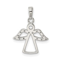 Sterling Silver Angel w/ CZ Wings Pendant