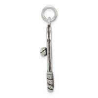 Sterling Silver Antiqued Tennis Racquet Charm