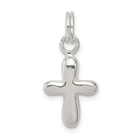 Sterling Silver Polished Cross Charm