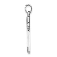Sterling Silver Rhodium-plated Cross Pendant