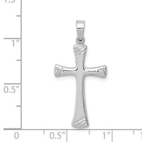 Sterling Silver Rhodium-plated Cross Pendant