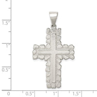 Sterling Silver Polished Outlined Cross Pendant