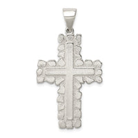 Sterling Silver Polished Outlined Cross Pendant