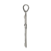 Sterling Silver Antiqued, Polished and Brushed Latin Cross Pendant