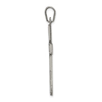Sterling Silver Antiqued, Polished and Brushed Latin Cross Pendant