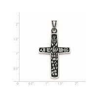 Sterling Silver Antiqued Jesus Cross Pendant