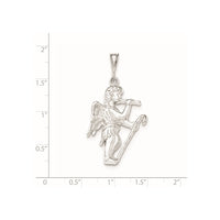 Sterling Silver Polished Gabriel Blowing Trumpet Pendant