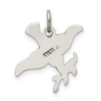 Sterling Silver Antiqued Dove Medal Pendant