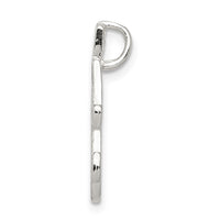 Sterling Silver Polished & Textured Letter A Initial Chain Slide