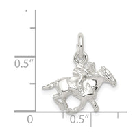Sterling Silver Horse w/Rider Charm
