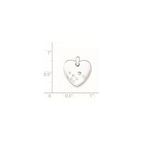 Sterling Silver CZ Heart Pendant