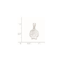 Sterling Silver Polished Boy Head Pendant