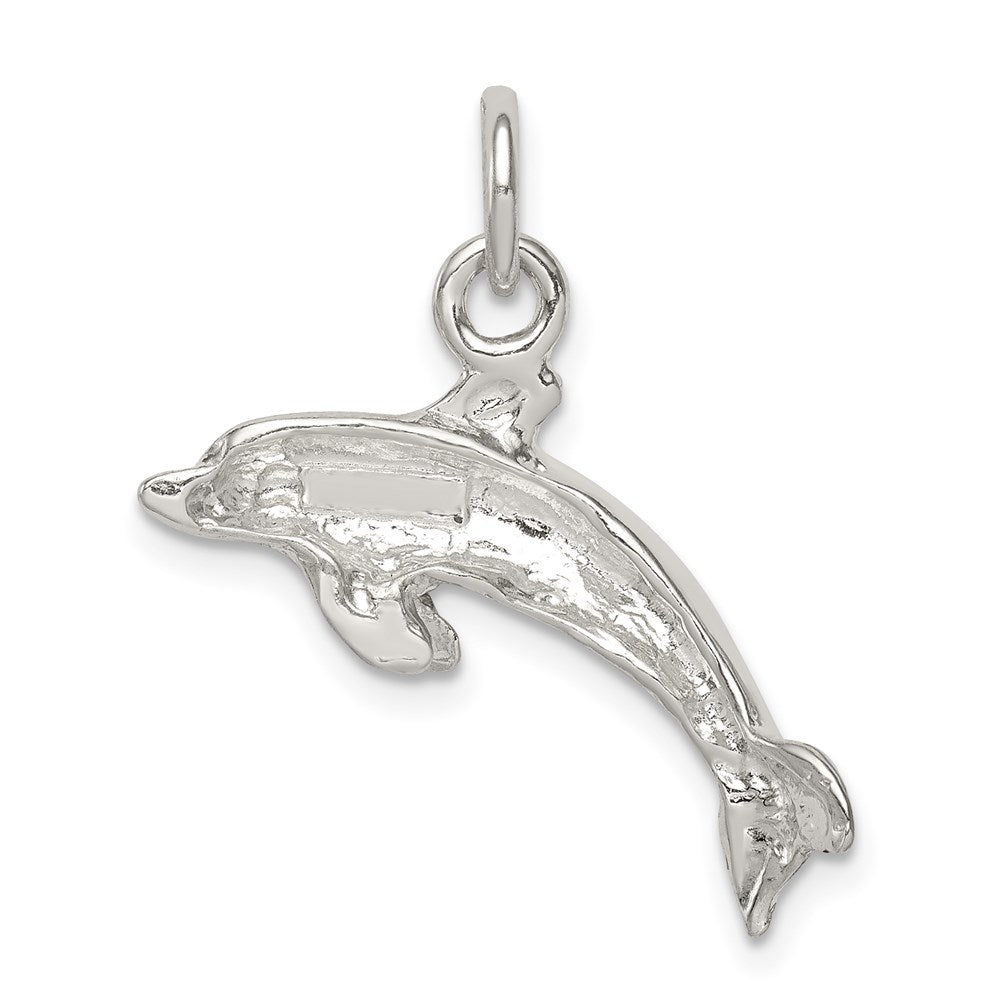 Sterling Silver Polished Dolphin Pendant