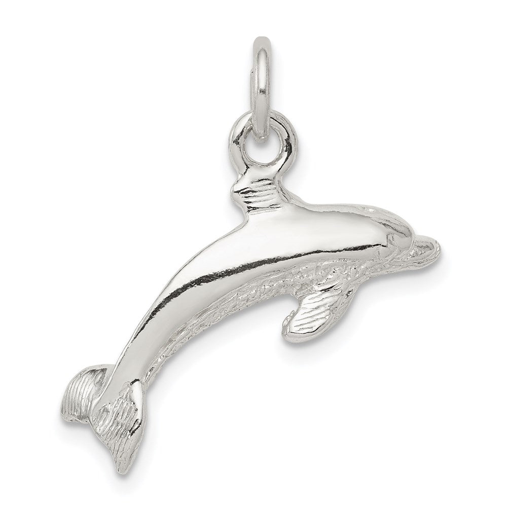 Sterling Silver Polished Dolphin Pendant