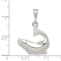 Sterling Silver Polished Salmon Pendant