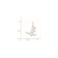 Sterling Silver Polished Skier Charm
