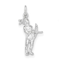 Sterling Silver Polished Man w/Bow & Arrow Pendant