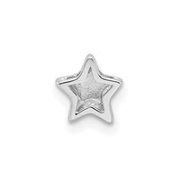 Sterling Silver Rhodium plated Star Slide Charm
