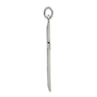 Sterling Silver Polished and Textured Cross Pendant