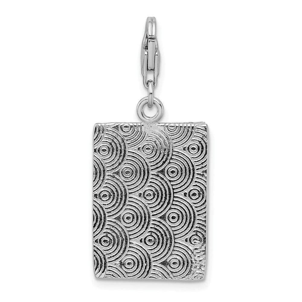 Sterling Silver Amore La Vita Rhodium-plated Polished Picture Frame Charm