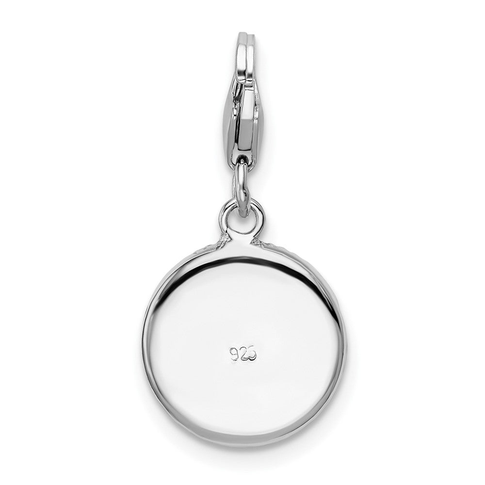 Sterling Silver Amore La Vita Rhod-pl Crystal from Swarovski Floral Charm