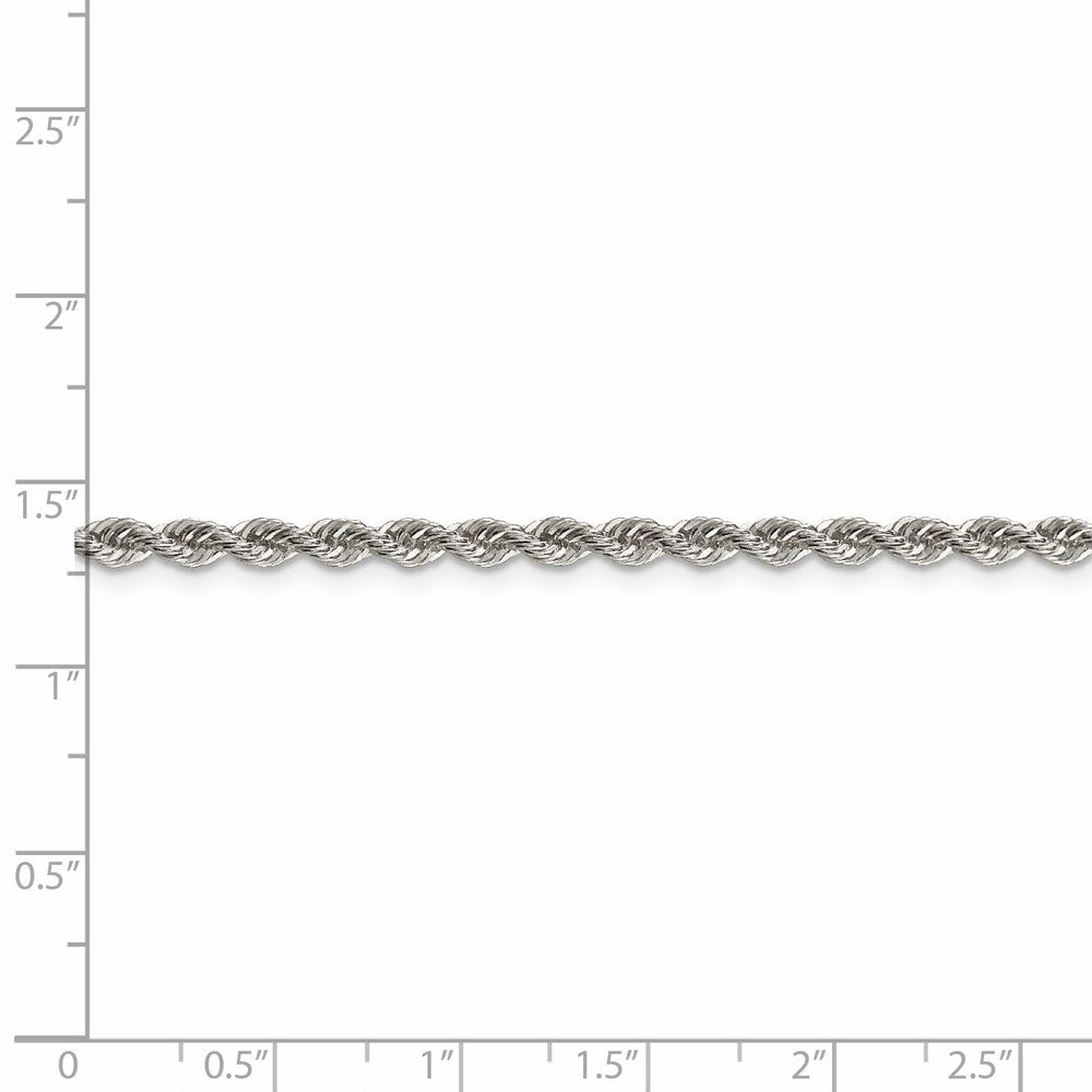 Sterling Silver 3mm Solid Rope Chain