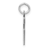 Sterling Silver/Rhodium-plated Elongated Number 46 Charm