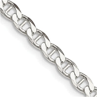 Sterling Silver 4.15mm Flat Cuban Anchor Chain