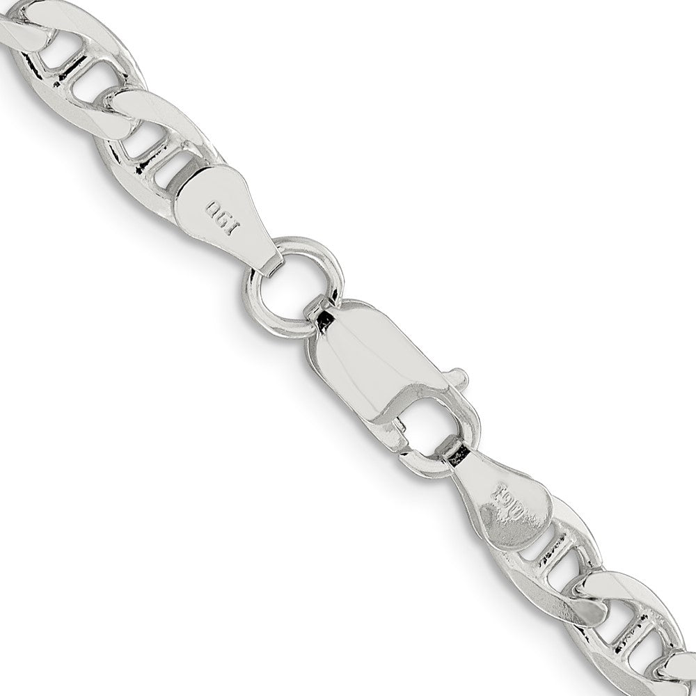 Sterling Silver 5.7mm Flat Cuban Anchor Chain