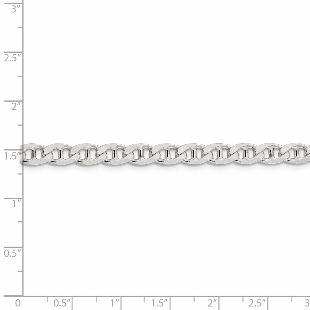 Sterling Silver 5.7mm Flat Cuban Anchor Chain