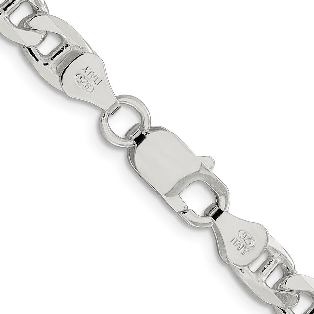 Sterling Silver 6.5mm Flat Cuban Anchor Chain