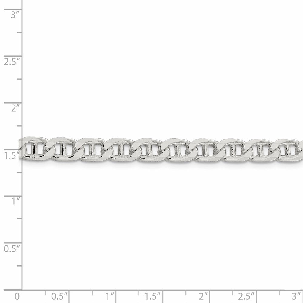 Sterling Silver 6.5mm Flat Cuban Anchor Chain