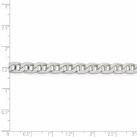Sterling Silver 6.5mm Flat Cuban Anchor Chain
