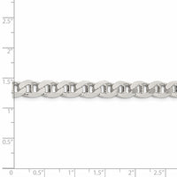 Sterling Silver 7.4mm Flat Cuban Anchor Chain