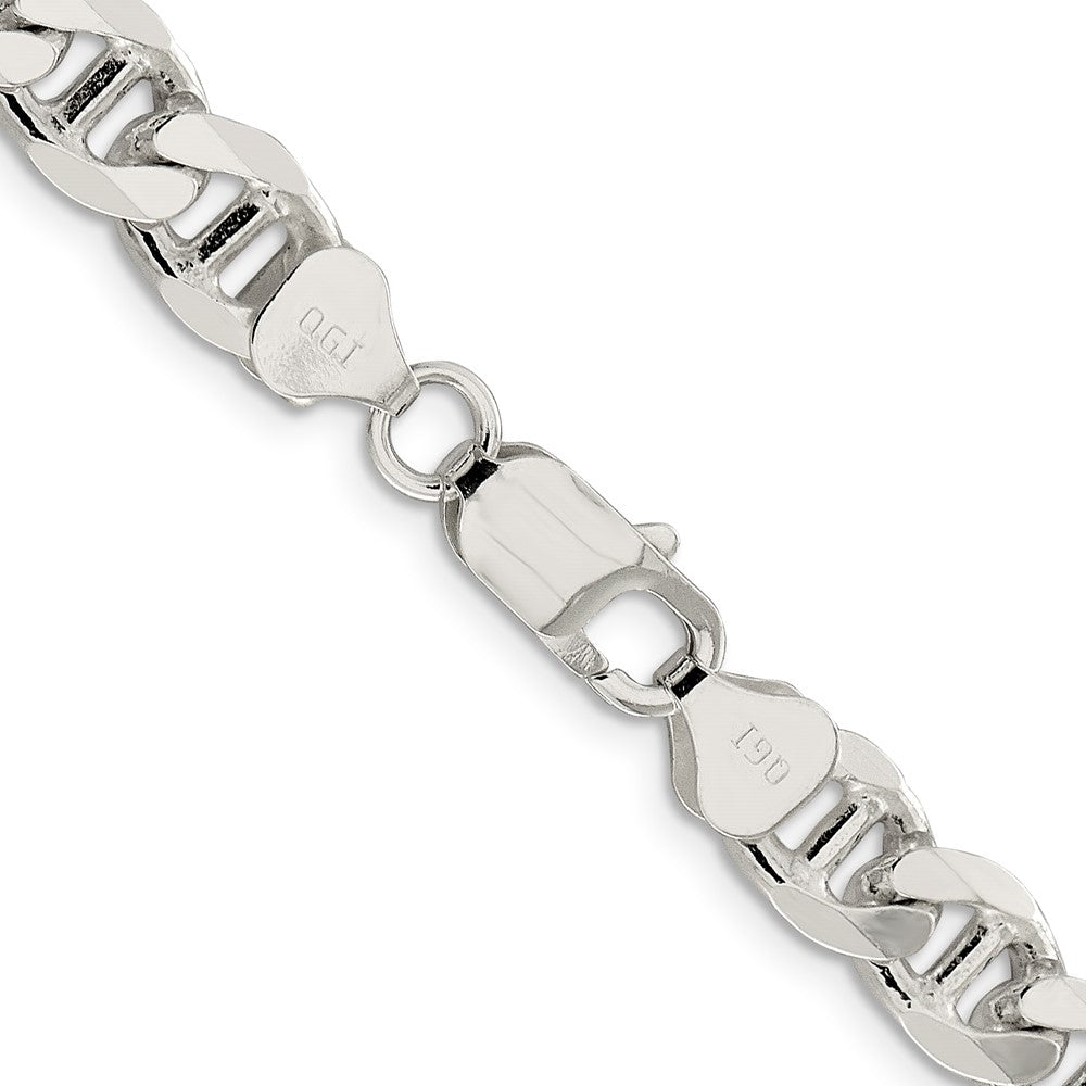 Sterling Silver 8.25mm Flat Cuban Anchor Chain