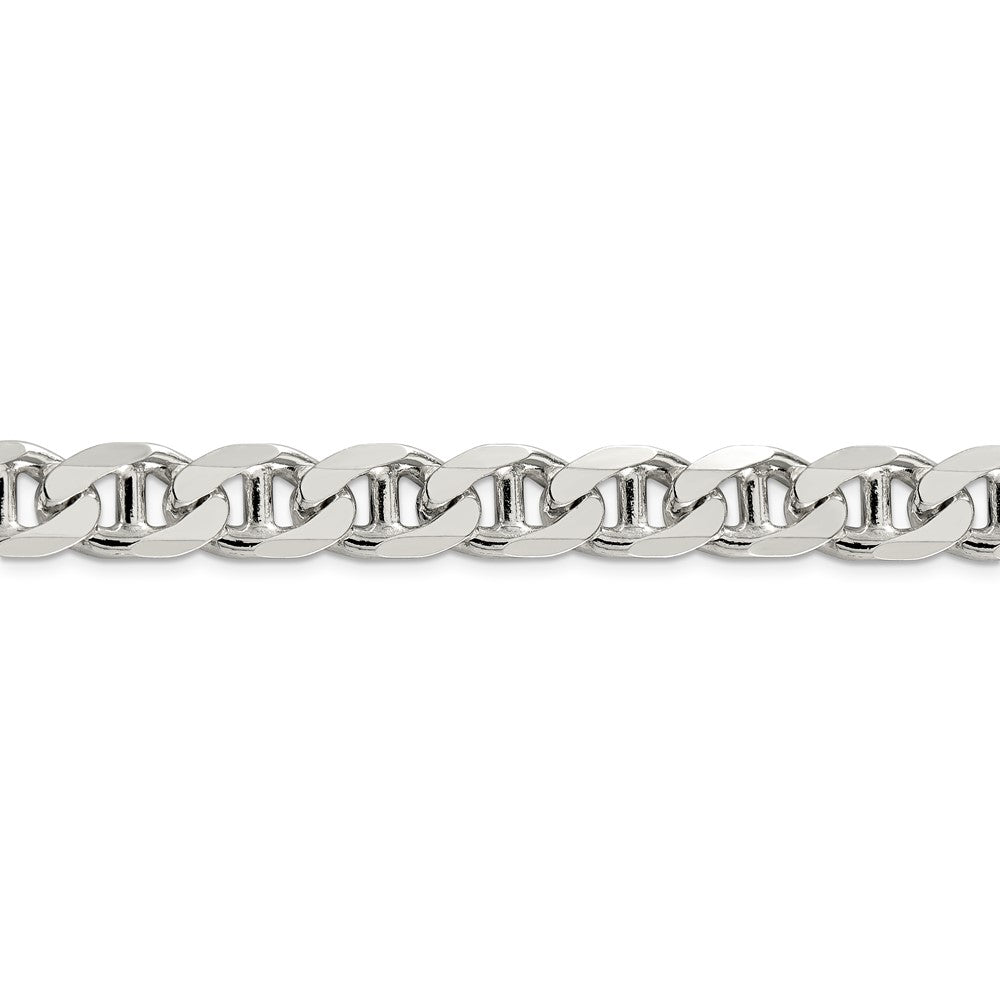 Sterling Silver 10.5mm Flat Cuban Anchor Chain