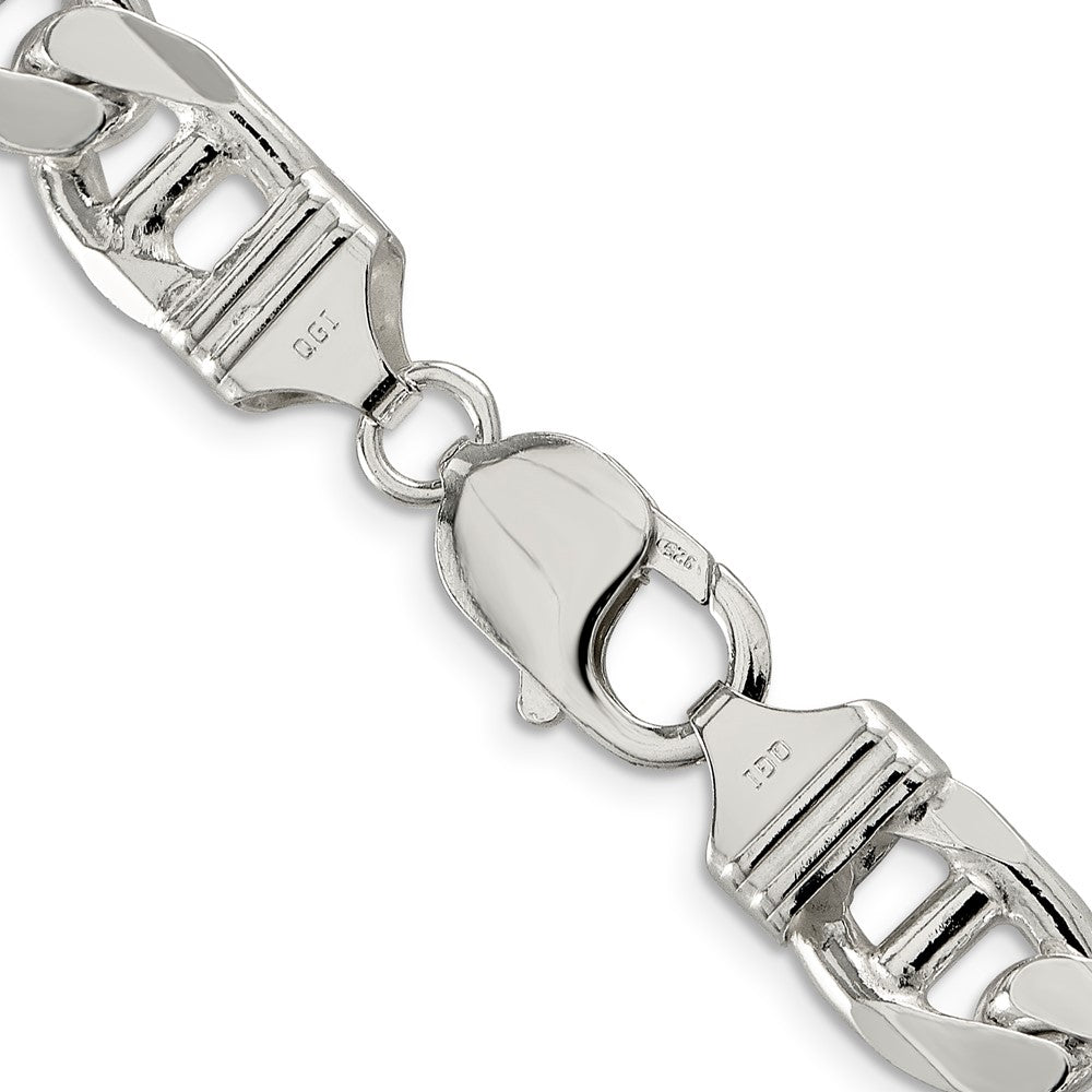 Sterling Silver 10.5mm Flat Cuban Anchor Chain