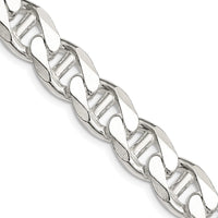 Sterling Silver 10.5mm Flat Cuban Anchor Chain