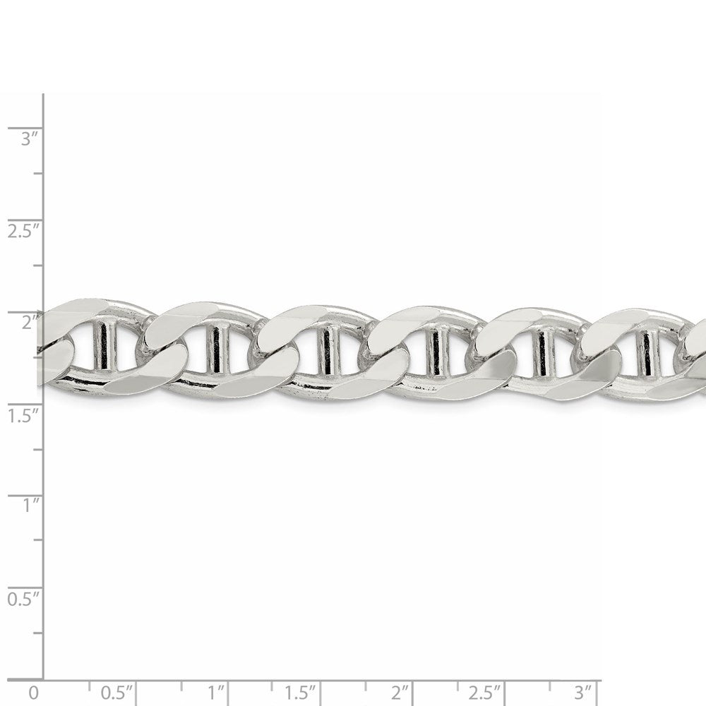 Sterling Silver 13.5mm Flat Cuban Anchor Chain