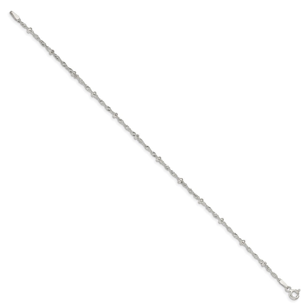 Sterling Silver 2.5mm Singapore w/ Beads Chain