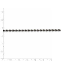 Sterling Silver Ruthenium-plated 3mm Rope Chain